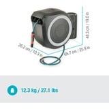 GARDENA RollUp L Rocchetto montato a muro Automatico Nero, Blu, Grigio, Avvolgitubo grigio, Rocchetto montato a muro, Automatico, Funzionale, Nero, Blu, Grigio, Montabile a parete, 30 m