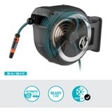 GARDENA RollUp L Rocchetto montato a muro Automatico Nero, Blu, Grigio, Avvolgitubo grigio, Rocchetto montato a muro, Automatico, Funzionale, Nero, Blu, Grigio, Montabile a parete, 30 m