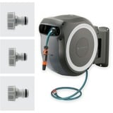 GARDENA RollUp L Rocchetto montato a muro Automatico Nero, Blu, Grigio, Avvolgitubo grigio, Rocchetto montato a muro, Automatico, Funzionale, Nero, Blu, Grigio, Montabile a parete, 30 m