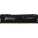 Kingston FURY FURY Beast 32GB 3200MT/s DDR4 CL16 DIMM Black, Memoria Nero, 32 GB, 1 x 32 GB, DDR4, 288-pin DIMM