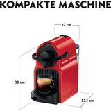 Krups Nespresso INISSIA XN100, Macchina a capsula rosso, Macchina per espresso, 0,7 L, Capsule caffè, 1260 W, Rosso