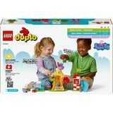 LEGO DUPLO 10453 Peppa Pig Luna Park, Giochi Didattici per la Motricità Fine per Bambine e Bambini 2+ con Ruota e Scivolo, Giochi di costruzione Giochi Didattici per la Motricità Fine per Bambine e Bambini 2+ con Ruota e Scivolo, Set da costruzione, 2 anno/i, Plastica, 53 pz, 952 g