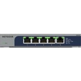 Netgear MS105-100EUS switch di rete Non gestito 2.5G Ethernet (100/1000/2500) Supporto Power over Ethernet (PoE) 1U, Interruttore grigio, Non gestito, 2.5G Ethernet (100/1000/2500), Supporto Power over Ethernet (PoE), Montaggio rack, 1U