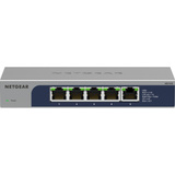 Netgear MS105-100EUS switch di rete Non gestito 2.5G Ethernet (100/1000/2500) Supporto Power over Ethernet (PoE) 1U, Interruttore grigio, Non gestito, 2.5G Ethernet (100/1000/2500), Supporto Power over Ethernet (PoE), Montaggio rack, 1U