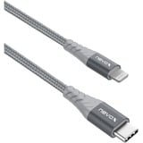 Nevox 1886 cavo Lightning 2 m Grigio, Argento argento/grigio, 2 m, Lightning, USB C, Maschio, Maschio, Grigio, Argento