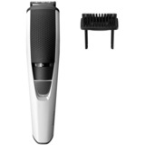 Philips 3000 series Rifinitore per barba con impostazioni di precisione da 1mm bianco/Nero, Lavabile, Non richiede manutenzione (non necessita di lubrificazione), Batteria, Nero, Argento