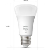 Philips Hue Philips Hue White 4 Lampadine Smart E27 60 W Philips Hue White 4 Lampadine Smart E27 60 W, Lampadina intelligente, Bianco, Bluetooth/Zigbee, LED, E27, Bianco caldo