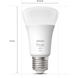 Philips Hue Philips Hue White 4 Lampadine Smart E27 60 W, Lampada a LED Philips Hue White 4 Lampadine Smart E27 60 W, Lampadina intelligente, Bianco, Bluetooth/Zigbee, LED, E27, Bianco caldo