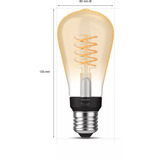 Philips Hue White Filament lampada E27 Edison ST64 550 lm, Lampada a LED 