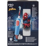 Procter & Gamble Vitality Pro Kids Spiderman Bambino Spazzolino rotante-oscillante Blu, Rosso, Spazzolino da denti elettrico blu/Bianco, Bambino, Spazzolino rotante-oscillante, Cura quotidiana, Sensibile, Super sensitive, Blu, Rosso, 7800 movimenti per minuto, 4 x 30 sec