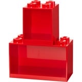 Room Copenhagen LEGO Regal Brick Shelf 8+4, Set, Mensola rosso
