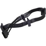SilverStone 0.3m, Molex 4p/4xSATA 0,3 m, Adattatore Nero, Molex 4p/4xSATA, 0,3 m, Molex (4-pin), 4 x SATA 15 pin, Maschio, Maschio, Dritto