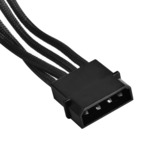 SilverStone 0.3m, Molex 4p/4xSATA 0,3 m, Adattatore Nero, Molex 4p/4xSATA, 0,3 m, Molex (4-pin), 4 x SATA 15 pin, Maschio, Maschio, Dritto