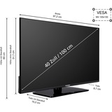 Telefunken XF40AN750M, Televisore LED Nero