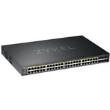 Zyxel GS2220-50HP-EU0101F switch di rete Gestito L2 Gigabit Ethernet (10/100/1000) Supporto Power over Ethernet (PoE) Nero, Interruttore Gestito, L2, Gigabit Ethernet (10/100/1000), Supporto Power over Ethernet (PoE), Montaggio rack