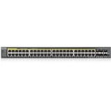 Zyxel GS2220-50HP-EU0101F switch di rete Gestito L2 Gigabit Ethernet (10/100/1000) Supporto Power over Ethernet (PoE) Nero, Interruttore Gestito, L2, Gigabit Ethernet (10/100/1000), Supporto Power over Ethernet (PoE), Montaggio rack