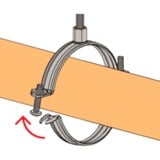 fischer Set di fascette per tubi FGRS 20-24, con tasselli, Fascetta stringitubo 