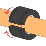 fischer Set di fascette per tubi FGRS 20-24, con tasselli, Fascetta stringitubo 