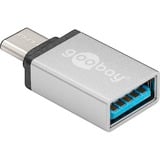 goobay 56620 adattatore per inversione del genere dei cavi USB C USB A Argento argento, USB C, USB A, Argento