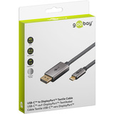 goobay Cavo adattatore USB, connettore USB-C > connettore DisplayPort, 4K 60Hz Nero/Argento