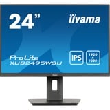 iiyama ProLite XUB2495WSU-B7 Monitor PC 61,2 cm (24.1") 1920 x 1200 Pixel WUXGA LED Nero, Monitor LED Nero (opaco), 61,2 cm (24.1"), 1920 x 1200 Pixel, WUXGA, LED, 4 ms, Nero