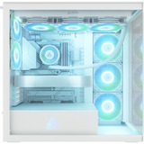 ARCTIC Xtender VG (White) Midi Tower Bianco, Chassis Tower bianco, Midi Tower, PC, Bianco, EATX, Metallo, Vetro temperato, Gaming