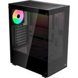 Aerocool Pivot Midi Tower Nero, Chassis Tower Nero, Midi Tower, PC, Nero, ATX, micro ATX, Mini-ITX, SPCC, Acciaio, Gaming