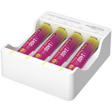 Ansmann Caricabatterie al litio Pure Power Set 4× batterie ricaricabili Micro AAA e modulo di ricarica bianco/multi colorata