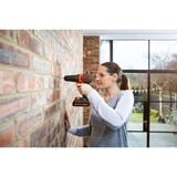 BLACK+DECKER Trapano avvitatore a percussione a batteria BCKSB04, 18 volt, Cordless arancione /Nero