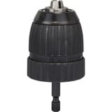 Bosch 2 608 572 075 mandrino Mandrino autoserrante 1/4", Chuck Mandrino autoserrante, 1 mm, 1 cm, 1/4", Metallo, Nero, Acciaio inox