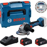 Bosch Tool set: GWS 18V-8 + 2x GBA 4.0Ah + GAL 18V-40 + Cutting disc 125 in L-BOXX (0 615 A50 0E7), Set di strumenti 