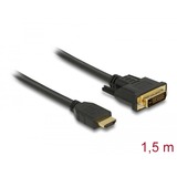 DeLOCK Cavo adattatore HDMI > DVI 24+1 bidirezionale Nero