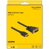 DeLOCK Cavo adattatore HDMI > DVI 24+1 bidirezionale Nero