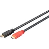 Digitus Cavo HDMI ad alta velocità con amplificatore Nero/Rosso