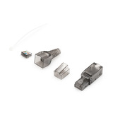 Digitus Connettore da campo CAT.6a non schermato, con cappuccio antipolvere, Spina argento