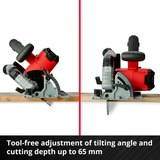 EINHELL TE-CS 18/190 Li BL - Solo, 4331210, Sega circolare rosso/Nero