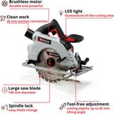 EINHELL TE-CS 18/190 Li BL - Solo, 4331210, Sega circolare rosso/Nero
