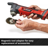 EINHELL Utensile multifunzione professionale a batteria TP-MG 18 Li BL-Solo, 18 Volt, Strumento multi funzione rosso/Nero