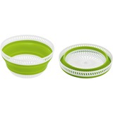 Emsa Basic centrifuga da insalata Verde Pulsante, Chiave verde/trasparente, Pulsante, Verde, Polipropilene (PP), Elastomero Termoplastico (TPE), 4 L, Rotondo, 285 mm