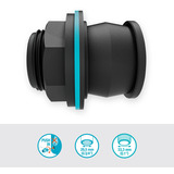 GARDENA Raccordo serbatoio Push IN, G 1" e G 3/4", Connettore Nero