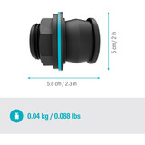 GARDENA Raccordo serbatoio Push IN, G 1" e G 3/4", Connettore Nero