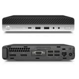 HP EliteDesk 800 G4 DM Ricondizionato, Mini-PC Nero/Argento