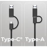 ICY BOX IB-LAN301-C3 Ethernet 2500 Mbit/s, Scheda di rete Cablato, USB Type-A/USB Type-C, Ethernet, 2500 Mbit/s, Antracite