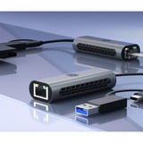 ICY BOX IB-LAN301-C3 Ethernet 2500 Mbit/s, Scheda di rete Cablato, USB Type-A/USB Type-C, Ethernet, 2500 Mbit/s, Antracite