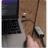 ICY BOX IB-LAN301-C3 Ethernet 2500 Mbit/s, Scheda di rete Cablato, USB Type-A/USB Type-C, Ethernet, 2500 Mbit/s, Antracite