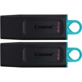 Kingston DTX/64GB-2P Nero/Turchese