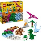 LEGO Classic 11041 Dinosauri Creativi, Giochi Bambini 5+, Colorati Animali Giocattolo da Costruire come T. Rex e Triceratopo, Giochi di costruzione Giochi Bambini 5+, Colorati Animali Giocattolo da Costruire come T. Rex e Triceratopo, Set da costruzione, 5 anno/i, Plastica, 450 pz, 590 g