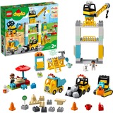LEGO DUPLO Cantiere edile con gru a torre, Giochi di costruzione Set da costruzione, 2 anno/i, 123 pz, 2,5 kg