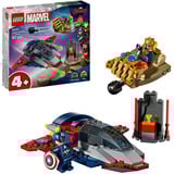 LEGO ǀ Marvel 76319 Capitan America Contro Thanos, Giocattolo Avengers con Aereo e 2 Minifigure dei Supereroi, Idea Regalo 4+, Giochi di costruzione Giocattolo Avengers con Aereo e 2 Minifigure dei Supereroi, Idea Regalo 4+, Set da costruzione, 4 anno/i, Plastica, 107 pz, 291 g