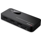 Lindy 38339 conmutador de vídeo HDMI, Switch HDMI Nero, HDMI, ABS, Nero, 120 Hz, 3840 x 2160, 7680 x 4320, 48 Gbit/s